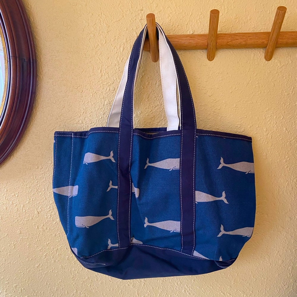 LL Bean Whale Canvas Bag